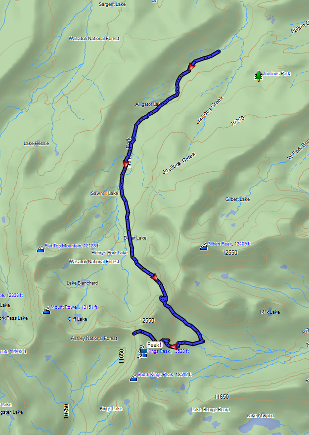Trail overview. Do not use for navigation.